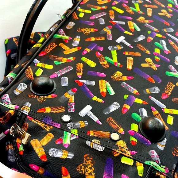 Nicole Miller RARE Travel Bag - Includes Wheels on bottom/ Handle: Easy Travel - Picture 9 of 13